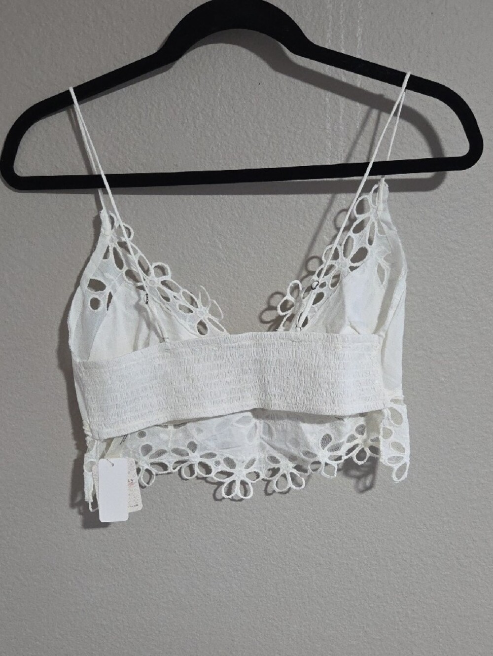 Free People White Floral Cutout Lace Bralette Tank - Picture 4 of 4